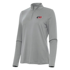 Carolina Hurricanes Antigua Women's Reprocess Quarter-Zip Top - Gray - NHL