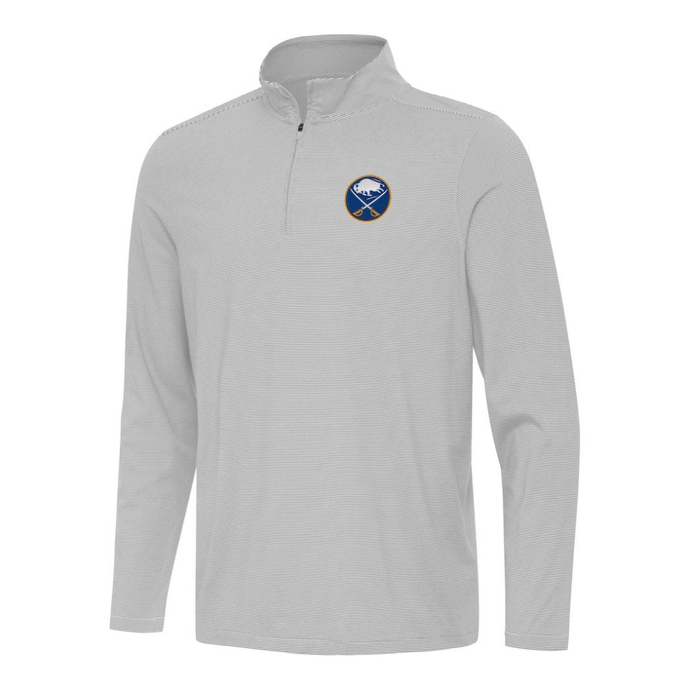 Buffalo Sabres Antigua Twine Quarter-Zip Top - Gray - NHL