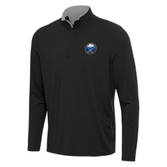 Buffalo Sabres Antigua Content Quarter-Zip Pullover Top - Black/Gray - NHL