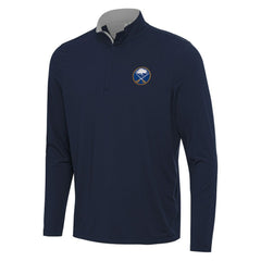 Buffalo Sabres Antigua Content Quarter-Zip Pullover Top - Navy/Gray - NHL