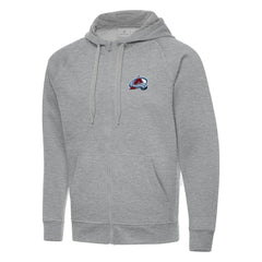 Colorado Avalanche Antigua Big & Tall Victory Full-Zip Hoodie - Heather Gray - NHL
