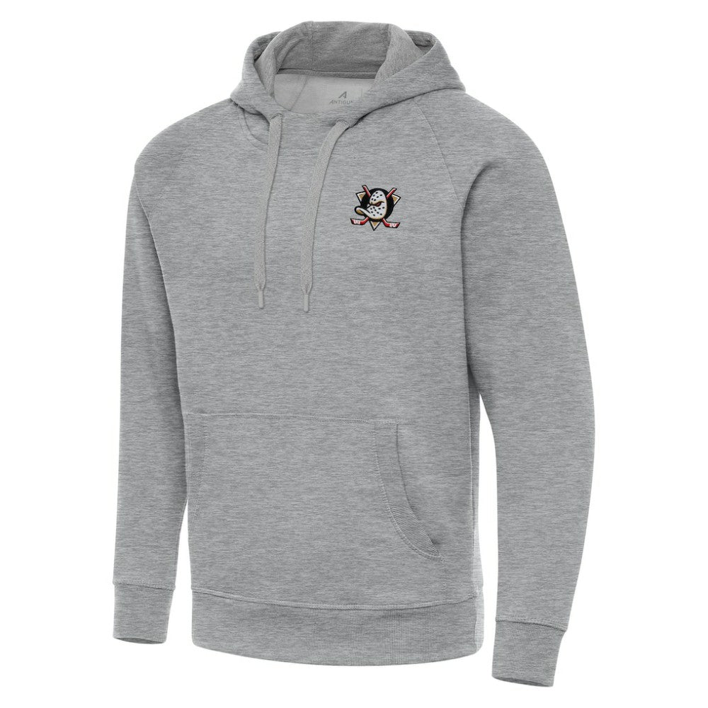 Anaheim Ducks Antigua Big & Tall Victory Pullover Hoodie - Heather Gray - NHL