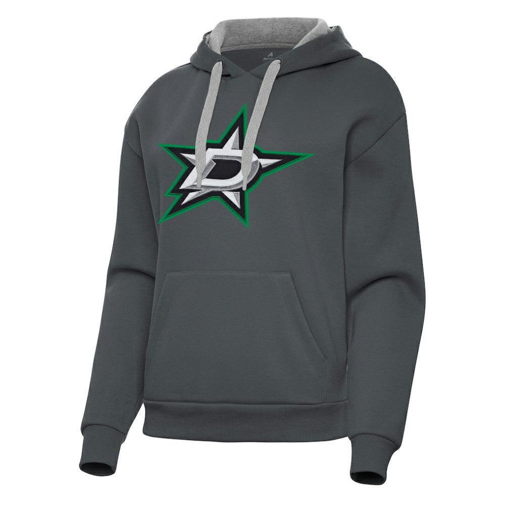Dallas Stars Antigua Women's Victory Pullover Hoodie - Charcoal - NHL