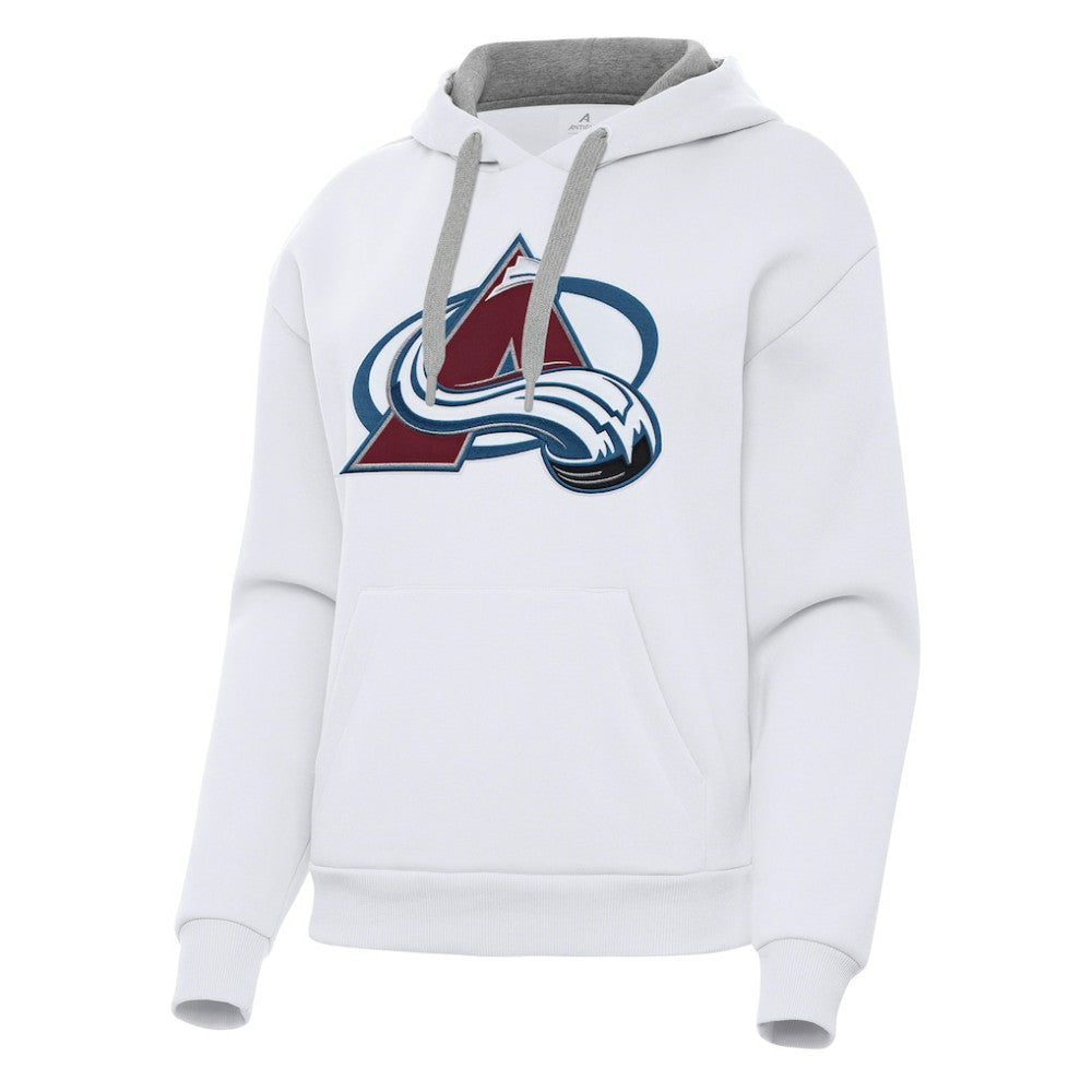 Colorado Avalanche Antigua Women's Victory Pullover Hoodie - White - NHL