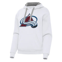 Colorado Avalanche Antigua Women's Victory Pullover Hoodie - White - NHL