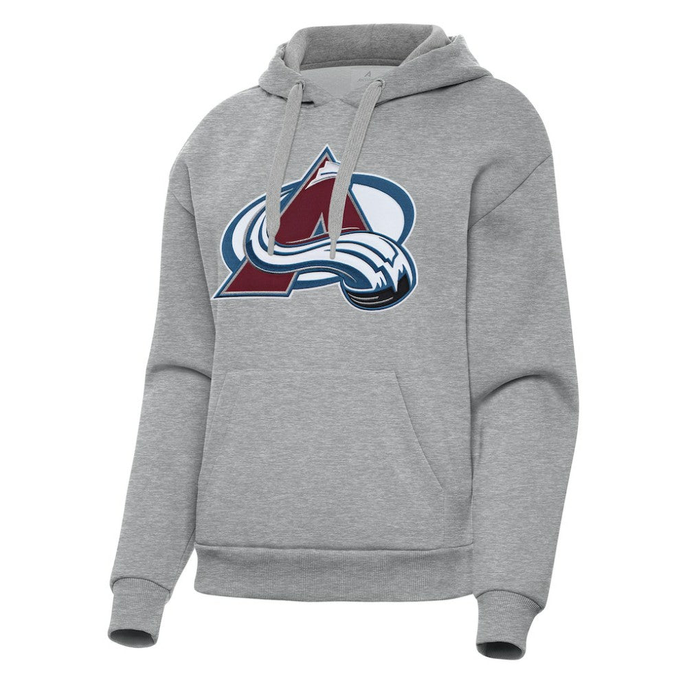 Colorado Avalanche Antigua Women's Victory Pullover Hoodie - Heather Gray - NHL