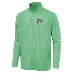 Dallas Stars Antigua Hunk Quarter-Zip Top - Heather Kelly Green - NHL