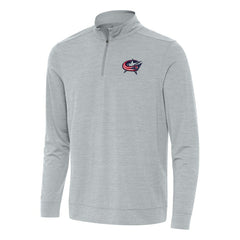 Columbus Blue Jackets Antigua Bright Quarter-Zip Top - Heather Gray - NHL