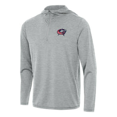 Columbus Blue Jackets Antigua Tidy Quarter-Zip Hoodie - Heather Gray - NHL