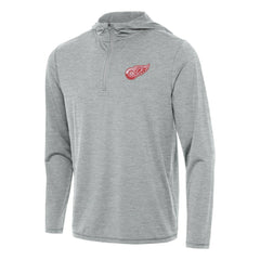 Detroit Red Wings Antigua Tidy Quarter-Zip Hoodie - Heather Gray - NHL