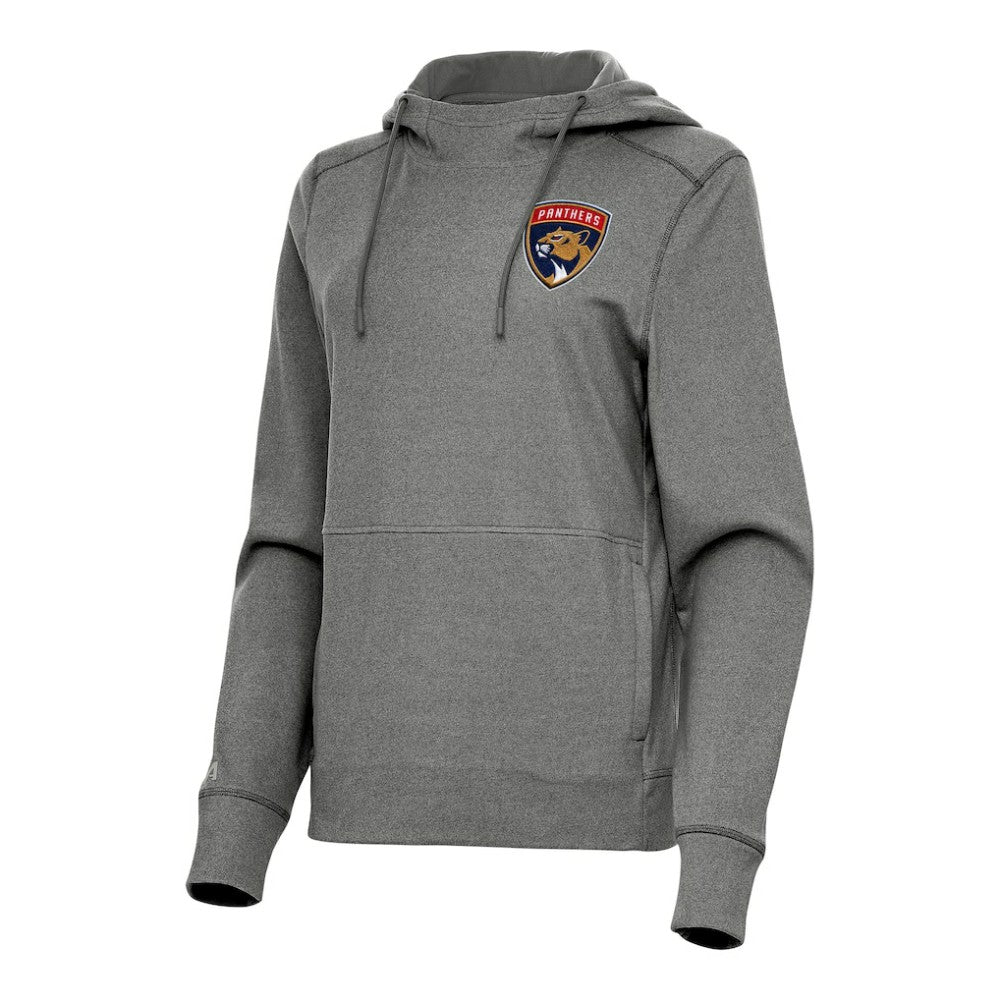 Florida Panthers Antigua Women's Justice Pullover Hoodie - Heather Black - NHL