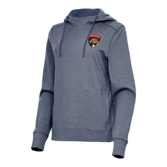 Florida Panthers Antigua Women's Justice Pullover Hoodie - Heather Navy - NHL