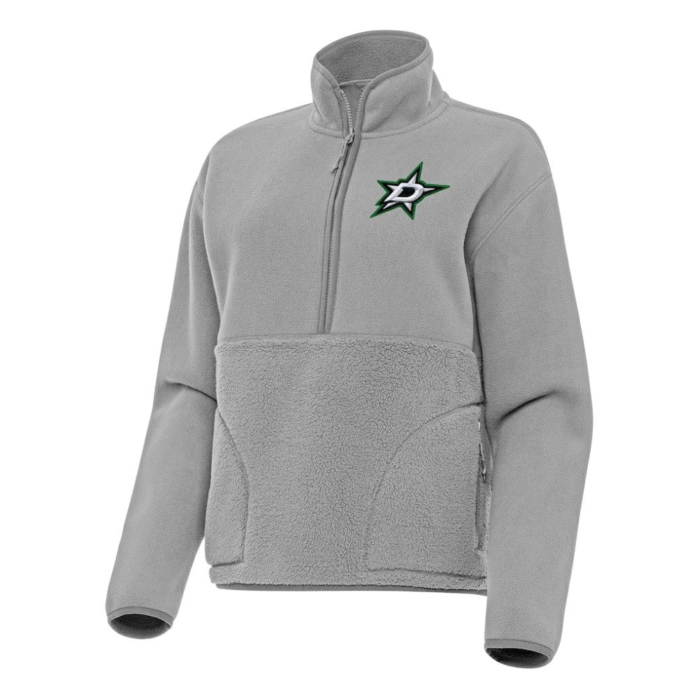 Dallas Stars Antigua Women's Figure Half-Zip Pullover Sweatshirt - Gray - NHL