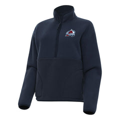 Colorado Avalanche Antigua Women's Figure Half-Zip Pullover Sweatshirt - Navy - NHL