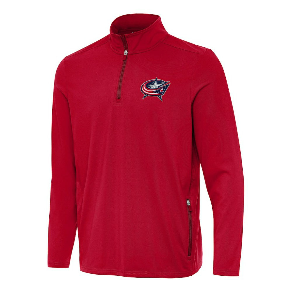 Columbus Blue Jackets Antigua Perilous Quarter-Zip Sweatshirt - Red - NHL