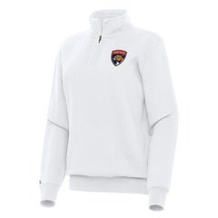 Florida Panthers Antigua Women's Victory Quarter-Zip Sweatshirt - White - NHL