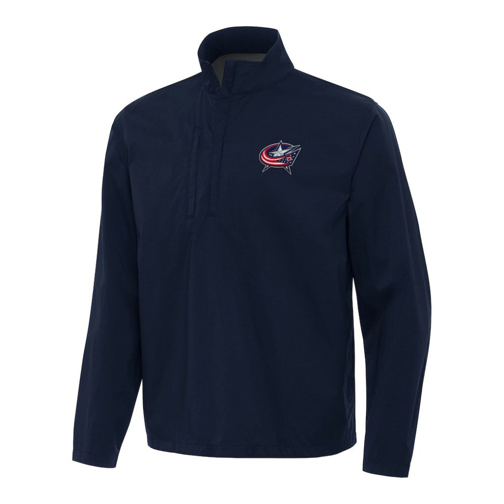 Columbus Blue Jackets Antigua Brisk Quarter-Zip Windbreaker - Navy - NHL