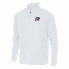 Columbus Blue Jackets Antigua Intent Quarter-Zip Top - White - NHL