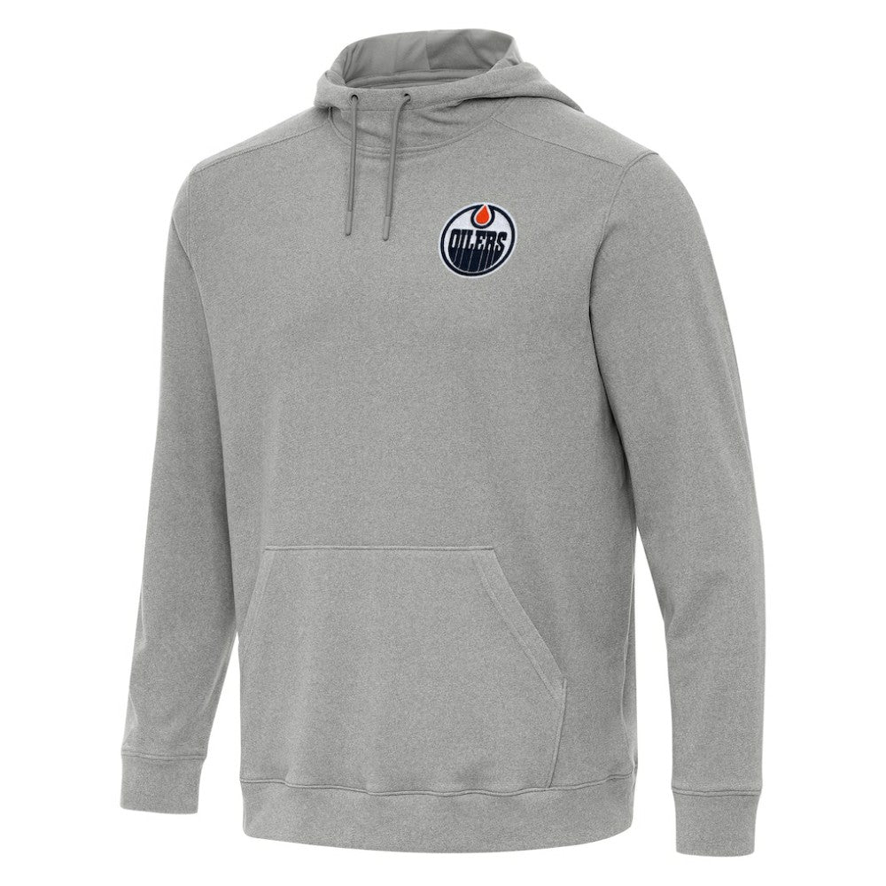 Edmonton Oilers Antigua Cloud Pullover Hoodie - Heather Gray - NHL
