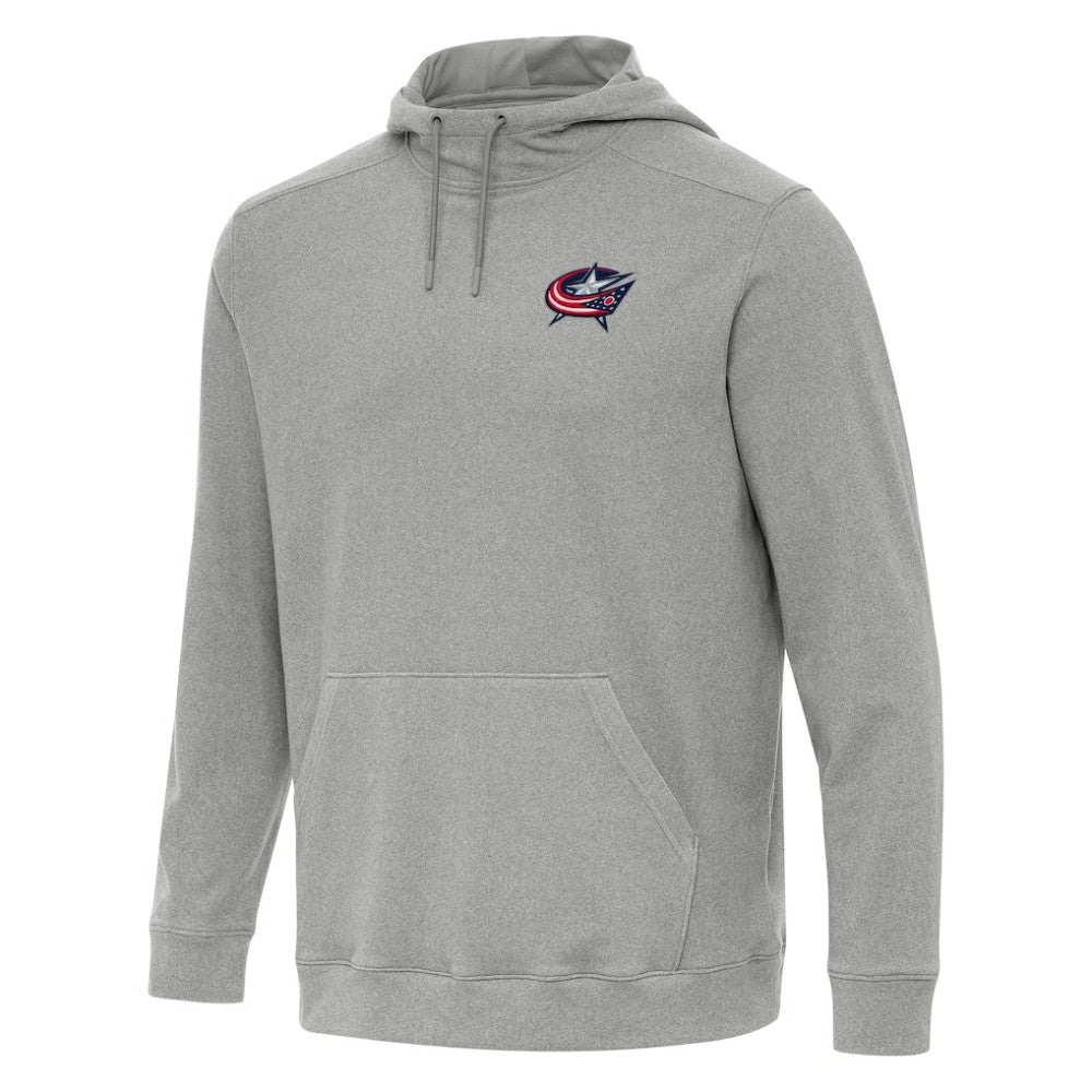 Columbus Blue Jackets Antigua Cloud Pullover Hoodie - Heather Gray - NHL