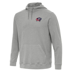 Columbus Blue Jackets Antigua Cloud Pullover Hoodie - Heather Gray - NHL