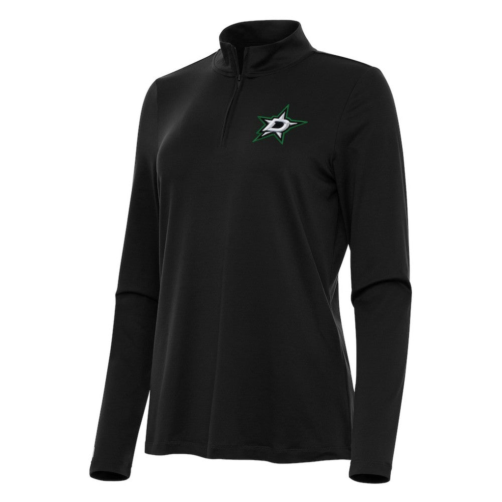 Dallas Stars Antigua Women's Reprocess Quarter-Zip Top - Black - NHL