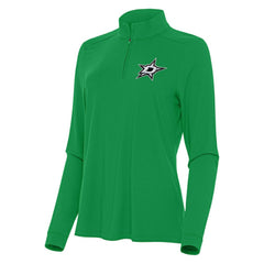 Dallas Stars Antigua Women's Intent Quarter-Zip Top - Kelly Green - NHL