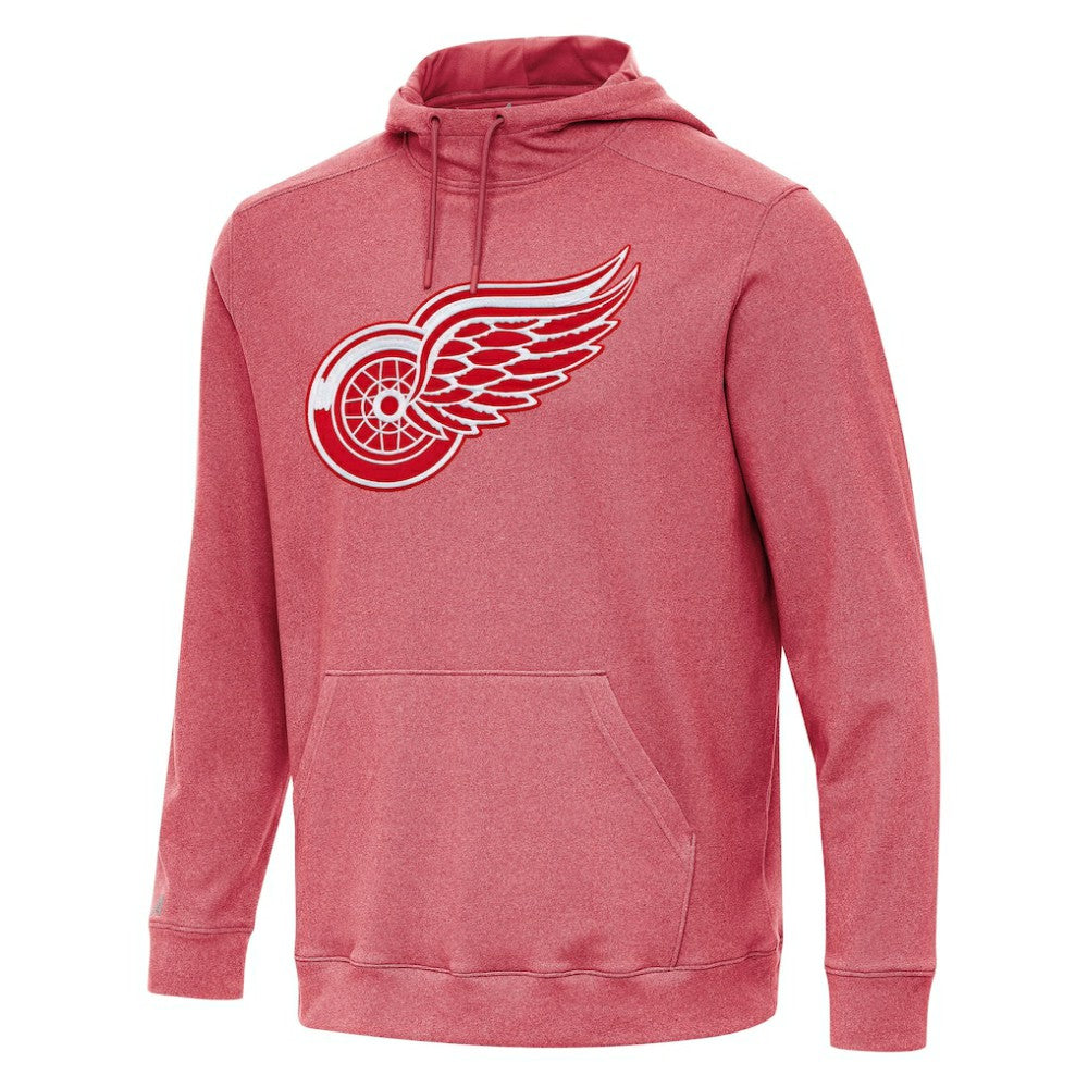 Detroit Red Wings Antigua Cloud Pullover Hoodie - Heather Red - NHL