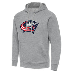 Columbus Blue Jackets Antigua Big & Tall Victory Pullover Hoodie - Heather Gray - NHL