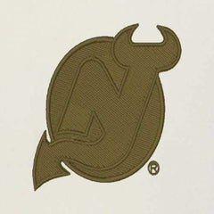 New Jersey Devils Antigua Intrepid Sand Raglan Long Sleeve Hoodie T-Shirt - Cream/Olive - NHL