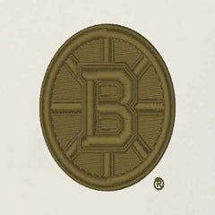 Boston Bruins Antigua Intrepid Sand Raglan Long Sleeve Hoodie T-Shirt - Cream/Olive - NHL