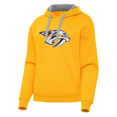 Nashville Predators Antigua Women's Victory Pullover Hoodie - Gold - NHL