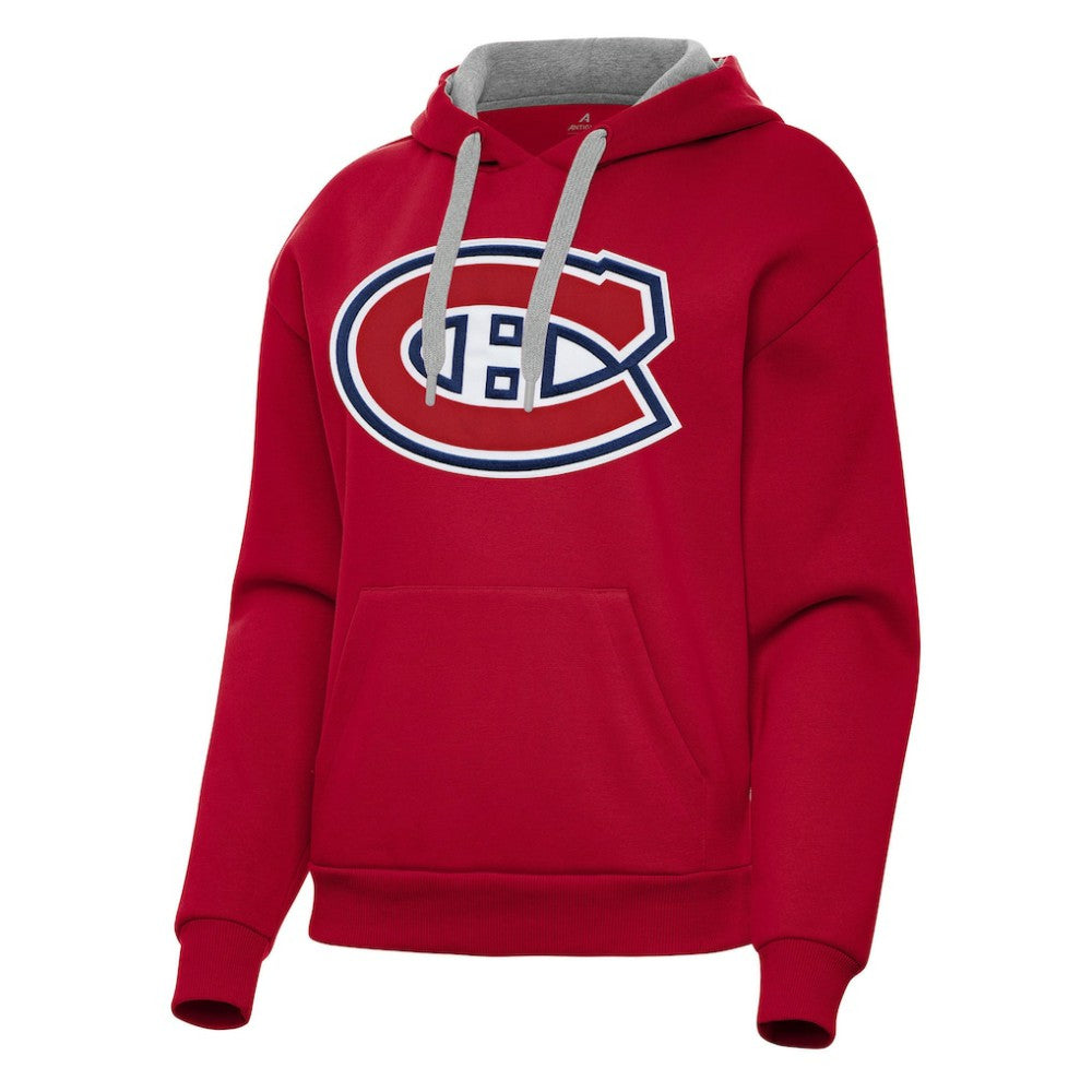 Montreal Canadiens Antigua Women's Victory Pullover Hoodie - Red - NHL