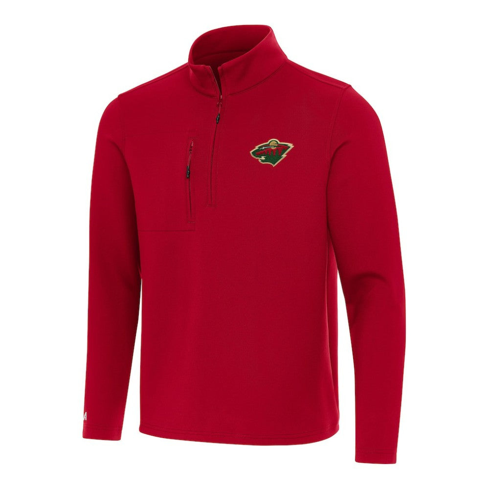 Minnesota Wild Antigua Insider Quarter-Zip Top - Red - NHL