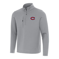 Montreal Canadiens Antigua Insider Quarter-Zip Top - Gray - NHL