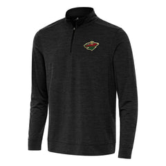 Minnesota Wild Antigua Bright Quarter-Zip Top - Heather Black - NHL