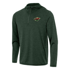 Minnesota Wild Antigua Tidy Quarter-Zip Hoodie - Hunter Green - NHL