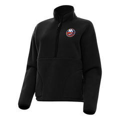 New York Islanders Antigua Women's Figure Half-Zip Pullover Sweatshirt - Black - NHL