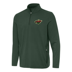 Minnesota Wild Antigua Perilous Quarter-Zip Sweatshirt - Hunter Green - NHL