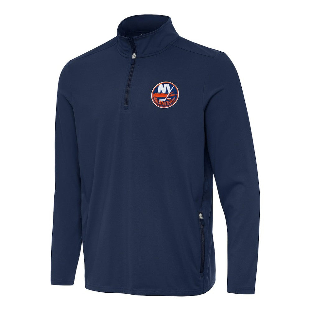 New York Islanders Antigua Perilous Quarter-Zip Sweatshirt - Navy - NHL