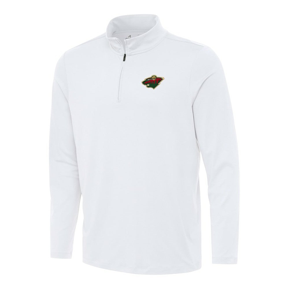 Minnesota Wild Antigua Reprocess Quarter-Zip Top - White - NHL