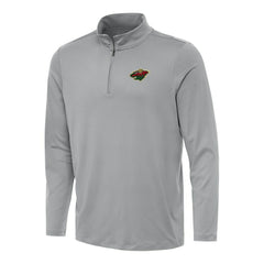 Minnesota Wild Antigua Reprocess Quarter-Zip Top - Gray - NHL