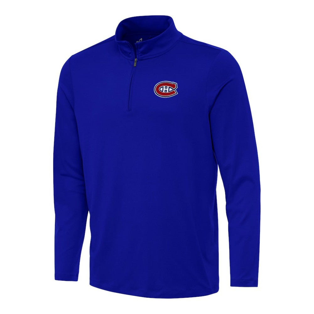 Montreal Canadiens Antigua Reprocess Quarter-Zip Top - Royal - NHL