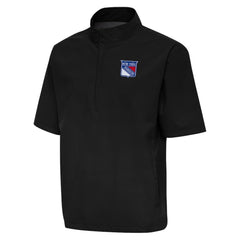 New York Rangers Antigua Brisk Quarter-Zip Windbreaker - Black - NHL
