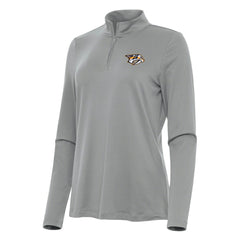 Nashville Predators Antigua Women's Reprocess Quarter-Zip Top - Gray - NHL