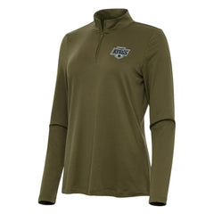 Los Angeles Kings Antigua Women's Reprocess Quarter-Zip Top - Olive - NHL