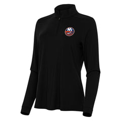 New York Islanders Antigua Women's Intent Quarter-Zip Top - Black - NHL