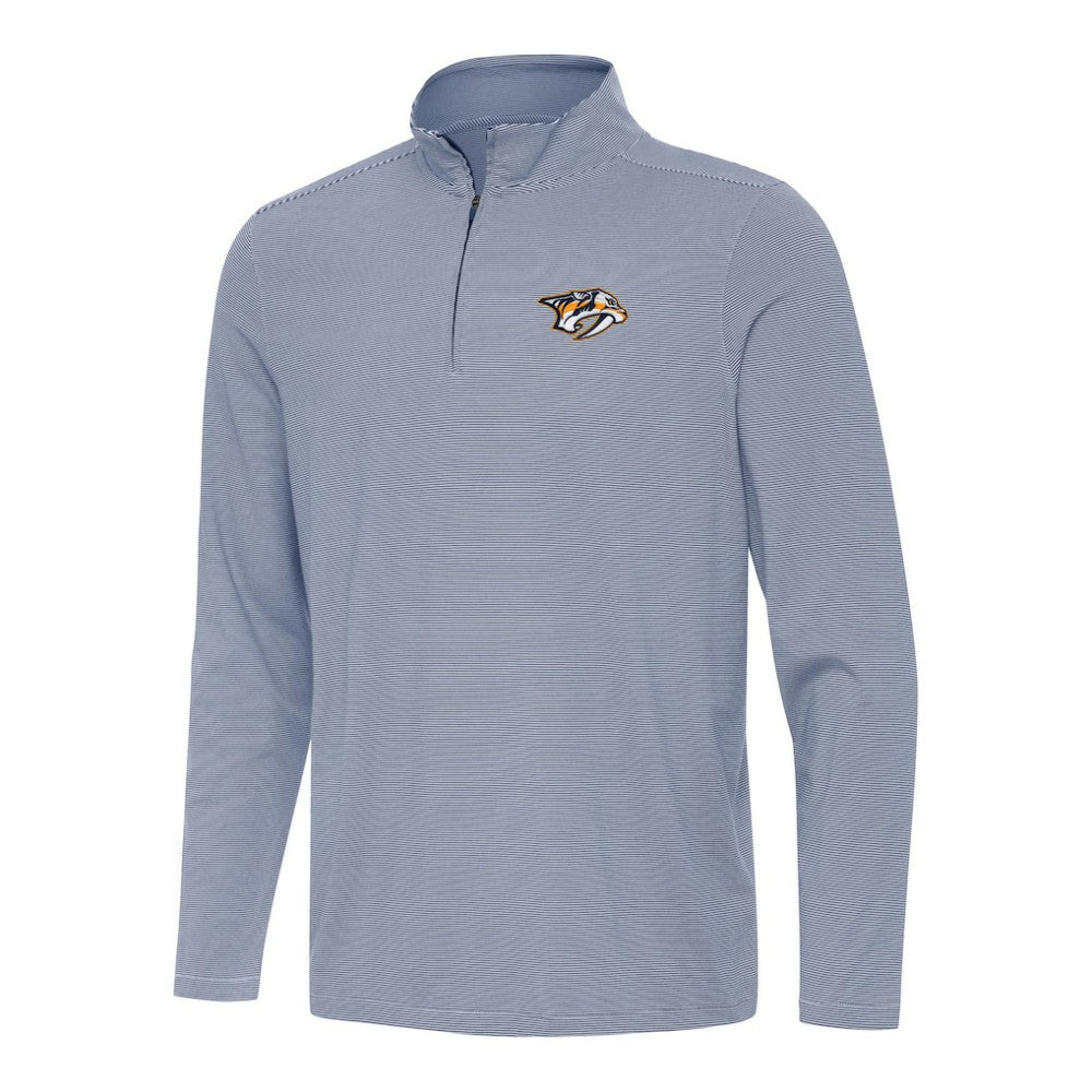 Nashville Predators Antigua Twine Quarter-Zip Top - Navy - NHL
