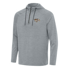 Nashville Predators Antigua Spikes Quarter-Zip Hoodie - Heather Gray - NHL