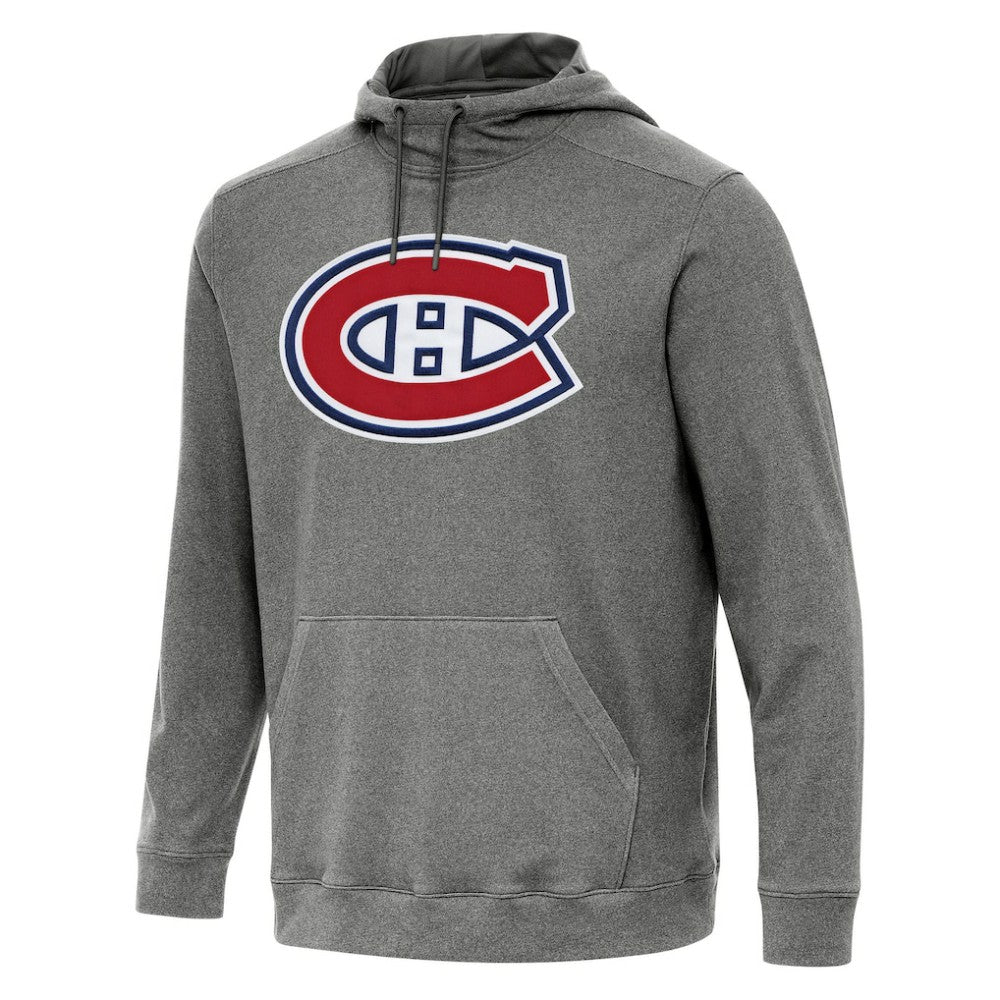 Montreal Canadiens Antigua Cloud Pullover Hoodie - Heather Black - NHL